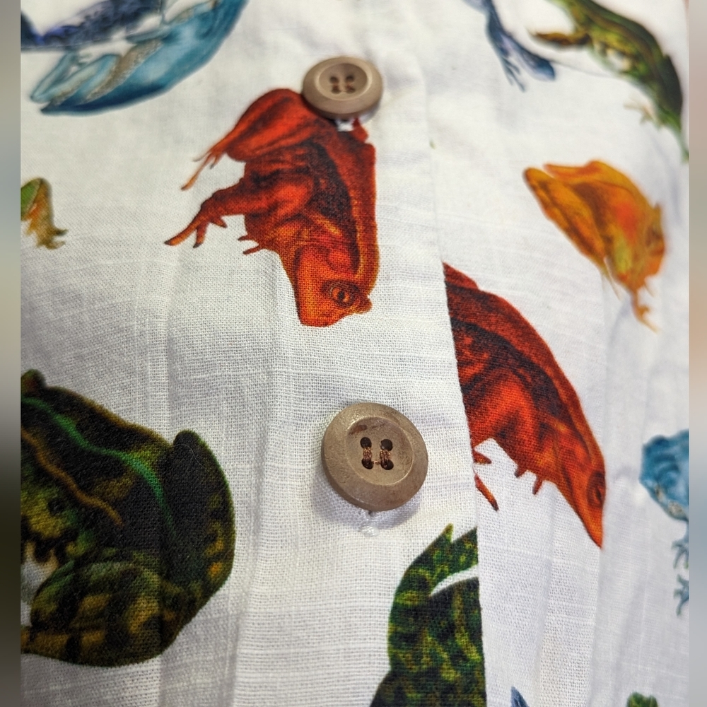 Dangerfield organic cotton button front amphibian shirt - Picture 3 of 8